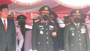 Kepolisian Negara Republik Indonesia (Polri) menggelar puncak peringatan Hari Bhayangkara ke-76, di Akademi Kepolisian Semarang, Jawa Tengah. Kapolda Irjen pol Mulyatno Forkopimda Para PJU Polda,Bhayangkari,toko agama,toko masyarakat gelar syukuran di aula Catur Prasetya Polda