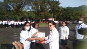 Pj Tamuntuan Pimpin Apel Perdana Awal Tahun 2023