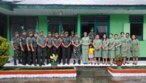 Dandim 1301/Sangihe Bersama Ketua Persit KCK Cabang XIII Kodim 1301 Koorcab Rem 131 PD XIII/Merdeka Kunjungan Kerja Ke Koramil Jajaran