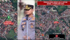 Polres Kotamobagu Rekayasa Arus Lalulintas Saat Kampanya Capres Di Kelurahan Molinow