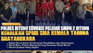 BUKA JENDELA MASA DEPAN, POLRES BITUNG KENALKAN SPMB SMA KEMALA TARUNA BHAYANGKARA KE PELAJAR