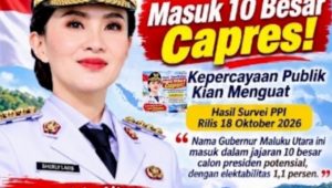 SHERLY TJOANDA MASUK BURSA 10 BESAR CAPRES, NAMA GUBERNUR MALUT MULAI DIPERHITUNGKAN DI PANGGUNG NASIONAL